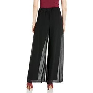 Alex Evenings Straight  Sheer overlay Dress Pants